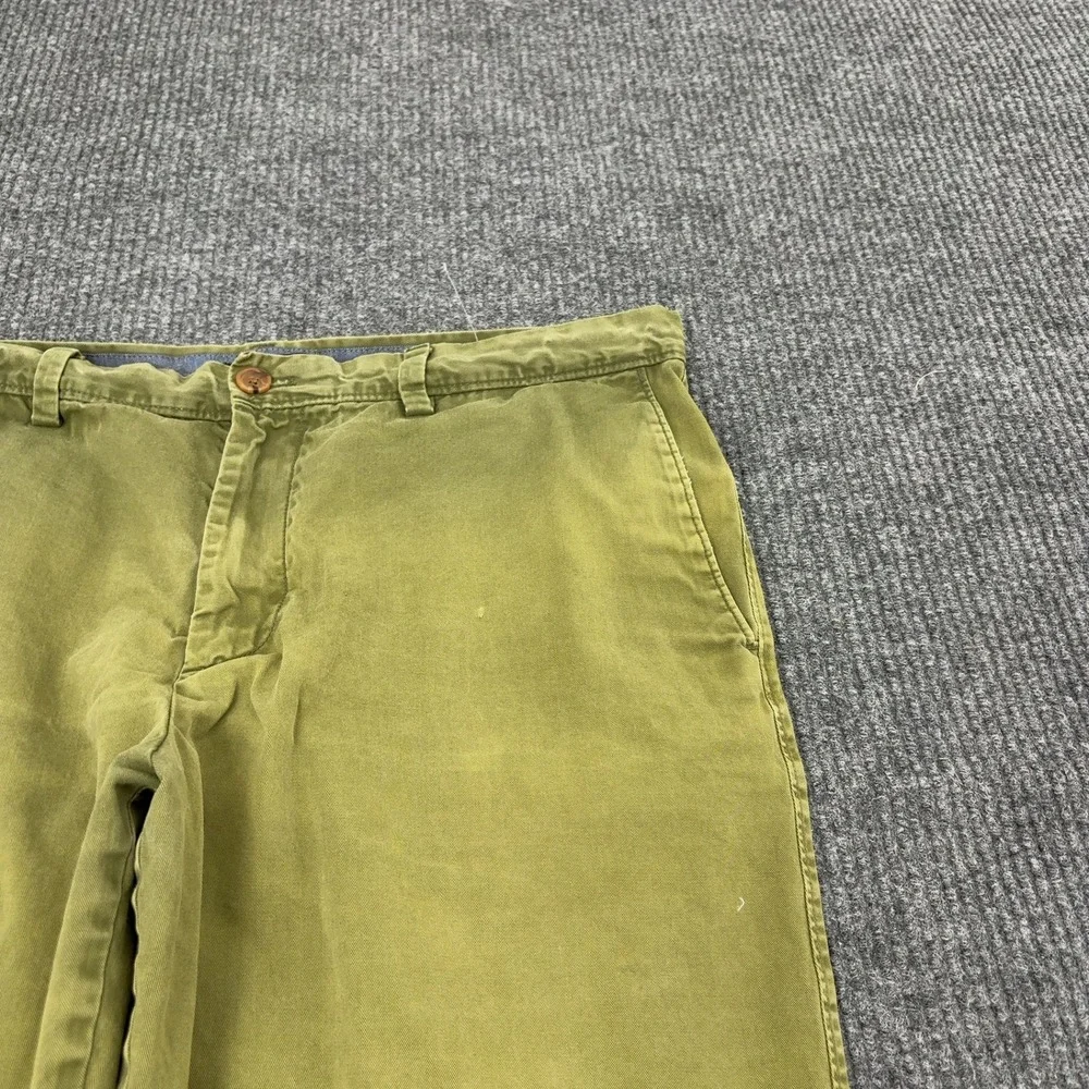 Banana Republic Aiden Short Mens 35 Green Cotton Chino Casual Classic